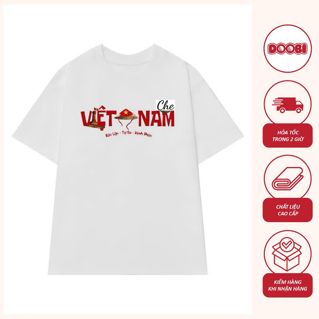 [เสื้อยืด 2-9] เสื้อยืดเด็กชาย เด็กหญิง พ่อแม่ เสื้อครอบครัว พิมพ์ลาย VIETNAM แบรนด์ LEAF HAT DOOBI 
