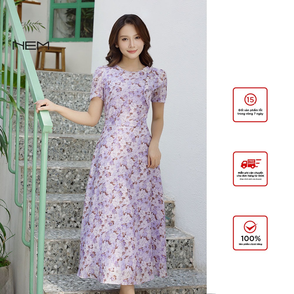 [ ของแท้ ] ชุดเดรสผู้หญิงดีไซเนอร์ระดับไฮเอนด์ NEM Fashion 40382