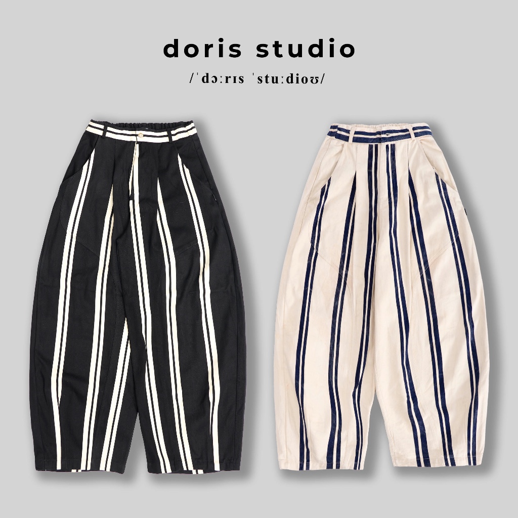 กางเกงสีกากีขากว้าง Doris / Doris / unisex Form