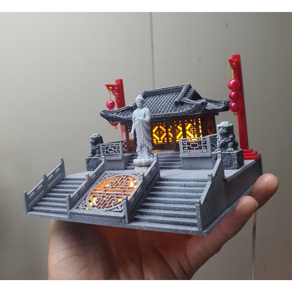 โมเดลจิ๋ว - แท่นพระ B-02 (มีสายไฟ led 5v)