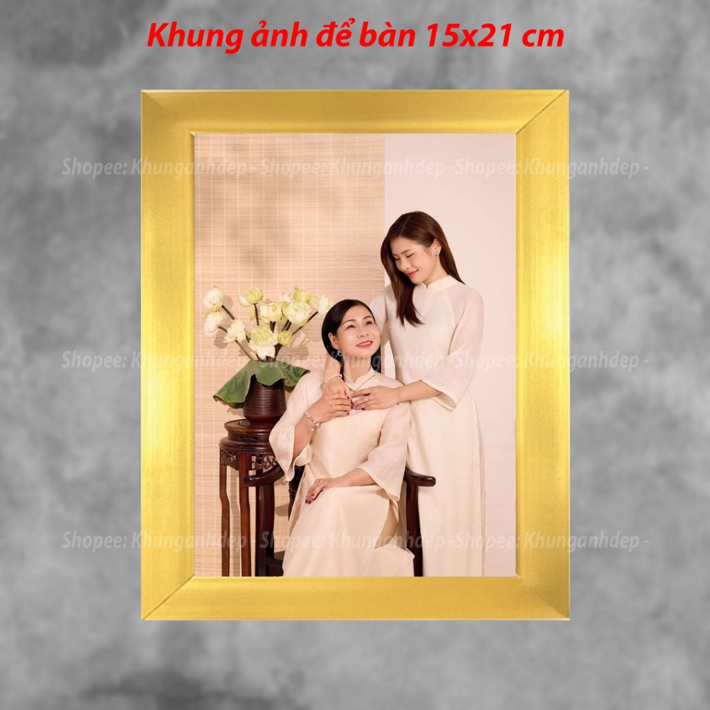 กรอบรูปตั้งโต๊ะ 15x21 ก5 สีเหลือง N213 ภาพพิมพ์ขอตกแต่งบ้าน ของขวัญ มีความหมาย