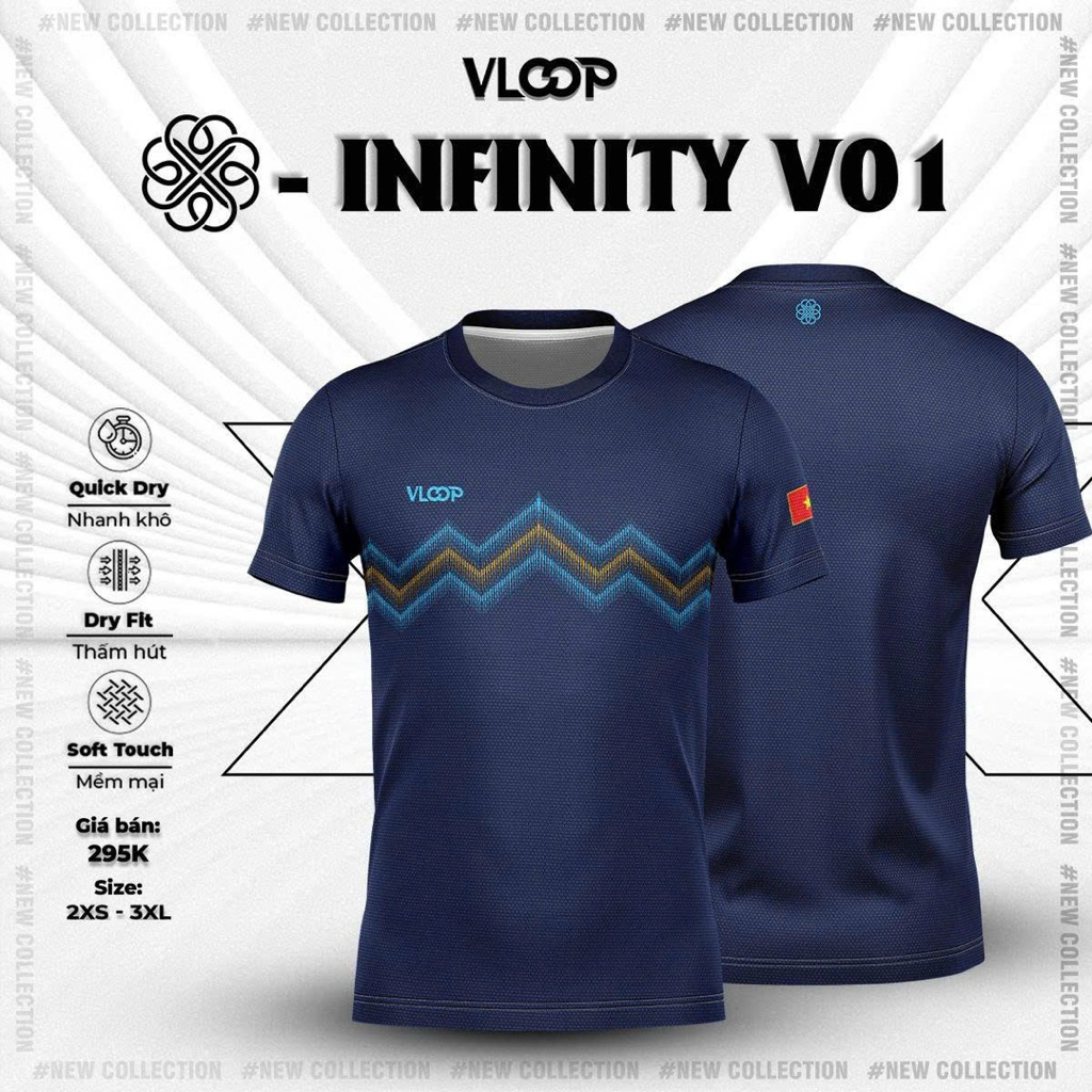 Pickle Ball ปิงปอง เทนนิส เสื้อยืดวิ่ง VLOOP X Infinity V01