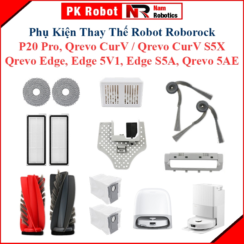 Roborock P20 Pro หุ่นยนต์อุปกรณ์เสริม, Qrevo CurV, Qrevo CurV S5X, Qrevo Edge / Edge 5V1 / Edge S5A,