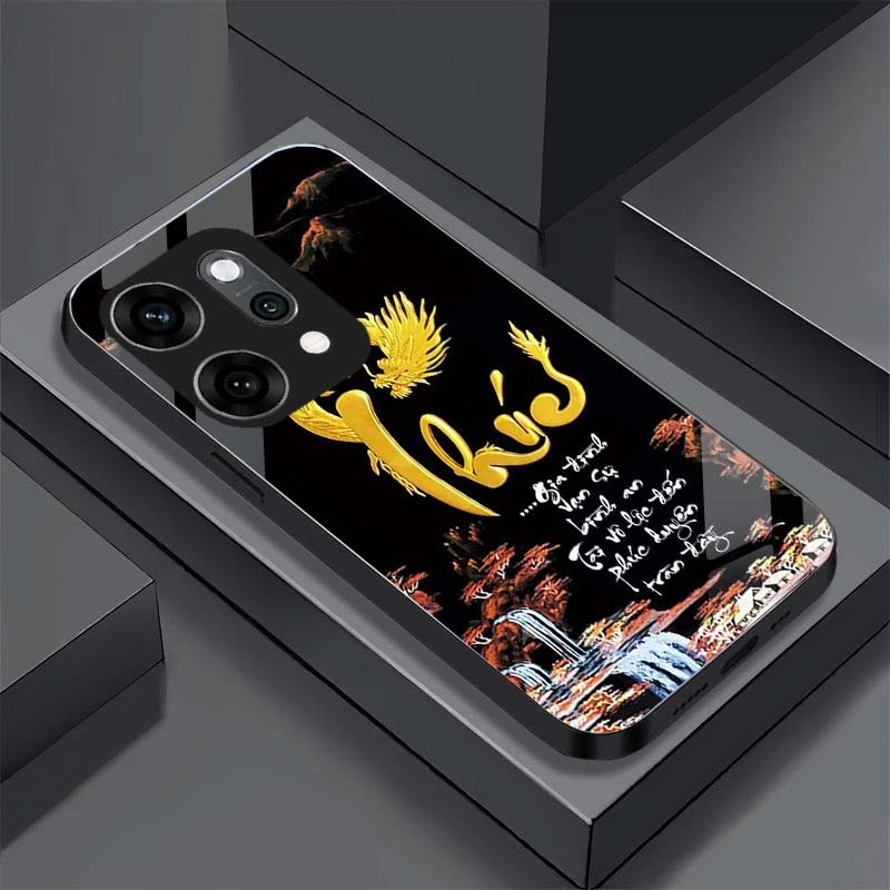 เคส OPPO Reno 14 / Reno 14 Pro / Reno 14F – กระจกเทมเปอร์ด้านหลังคุณภาพสูงเงา