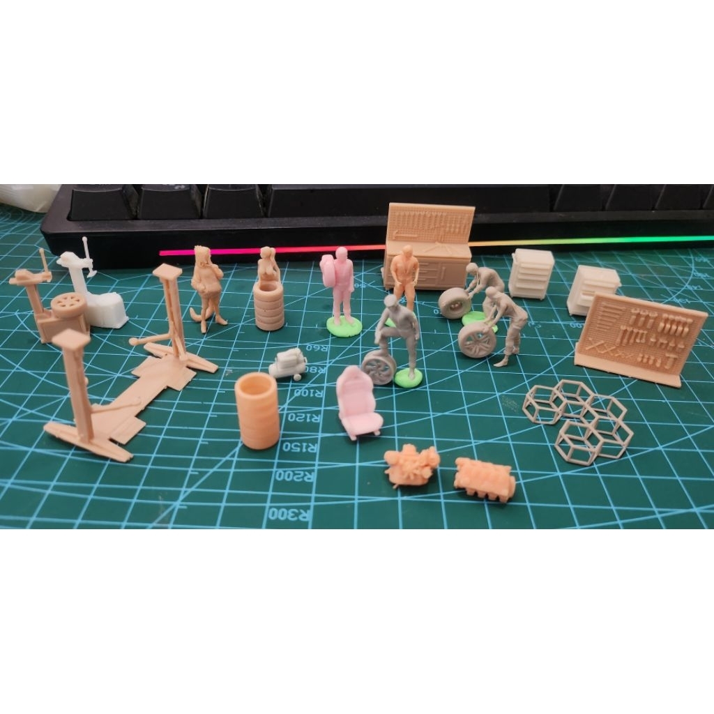 คอมโบตู้โรงรถ 1:64 20 ชิ้นตกแต่งด้วย diorama