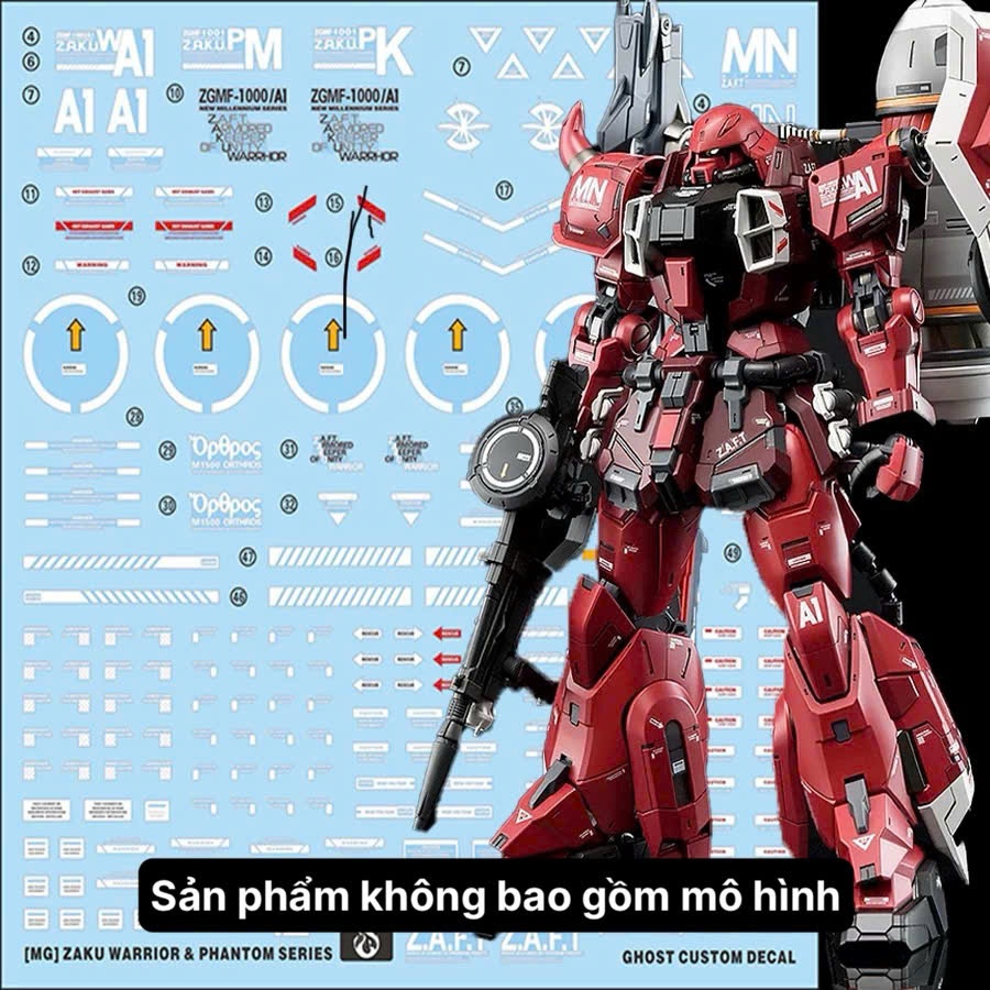 [Ghost/G-rework] MG Gunner Zaku Warrior Model Water Decal/Decal