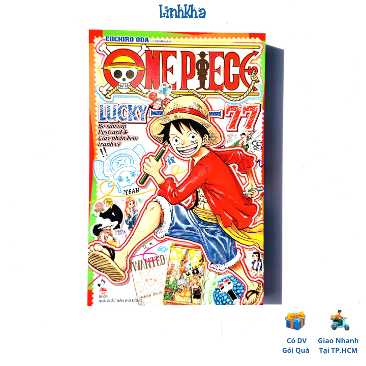 เรื่องราว - ONE PIECE LUCKY 77 - โปสการ์ดและโน้ตพร้อมภาพวาด