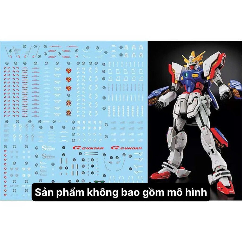 [Ghost] RG Shining Gundam Model Water Decal/Decal