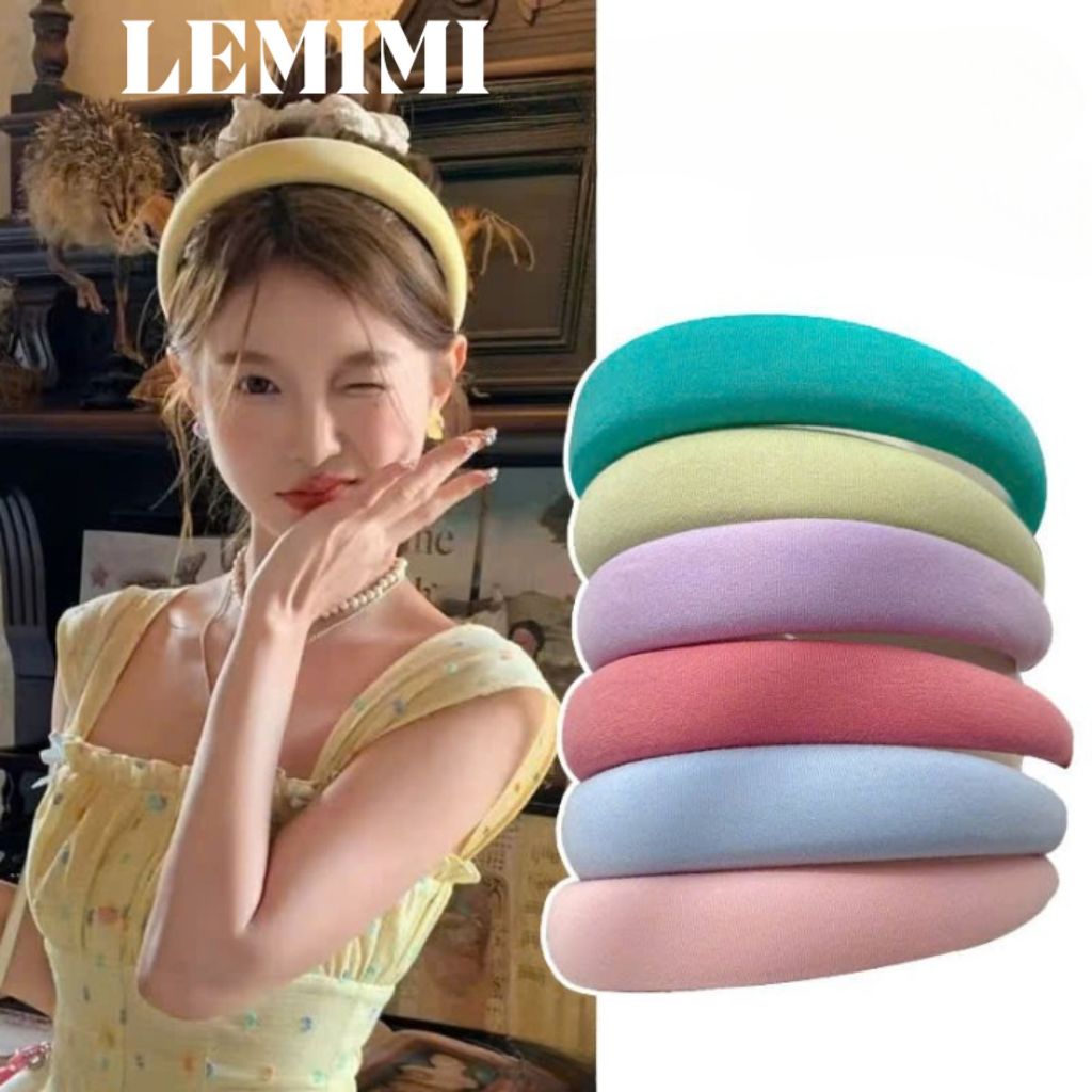 ที่คาดผม Lemi ที่คาดผมไหมพรมขนาดใหญ่ ที่คาดผมผู้หญิงสไตล์เกาหลีสวยๆ FG004