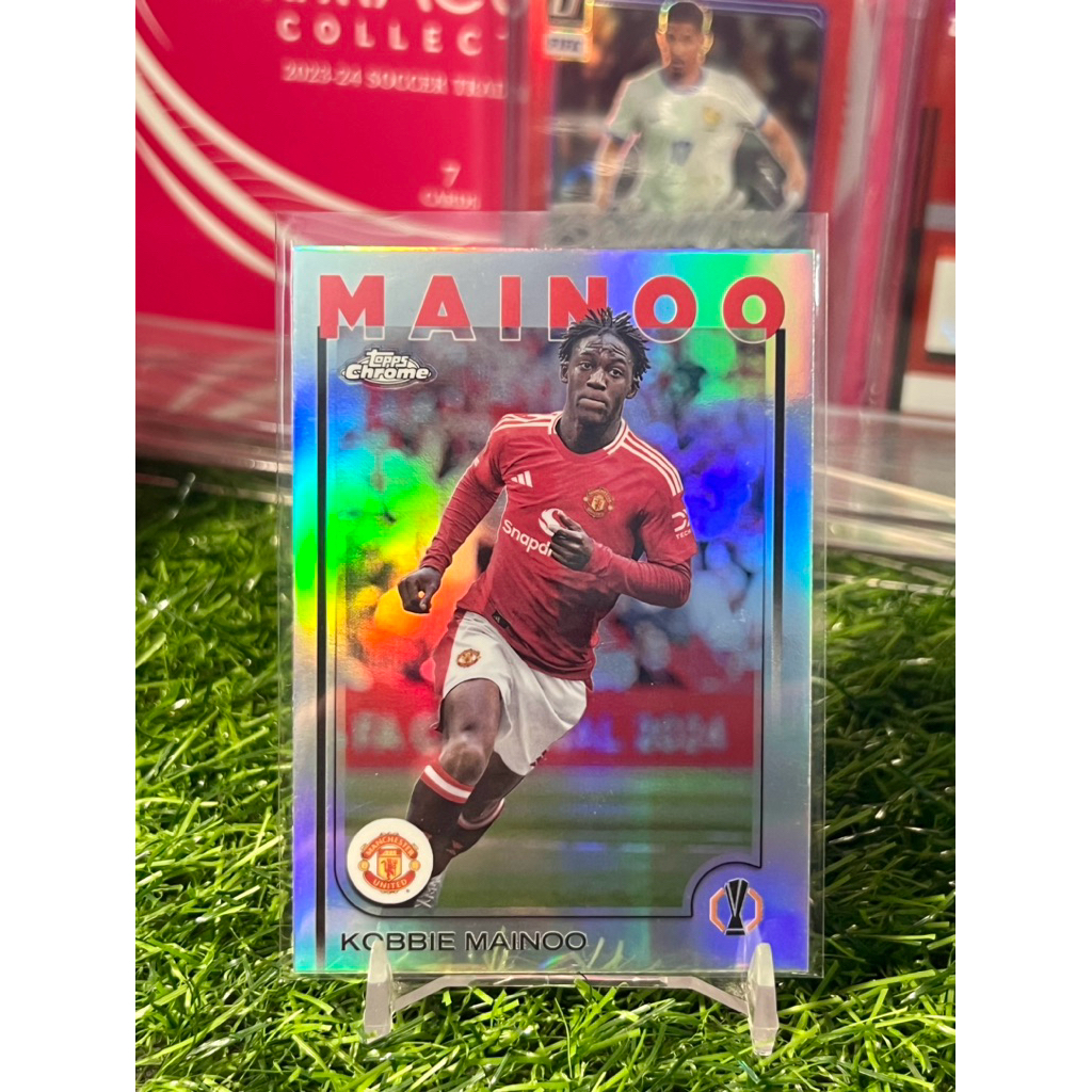 Kobie Mainoo Refractor Topps Chrome UCL 2024/25 การ์ดฟุตบอล
