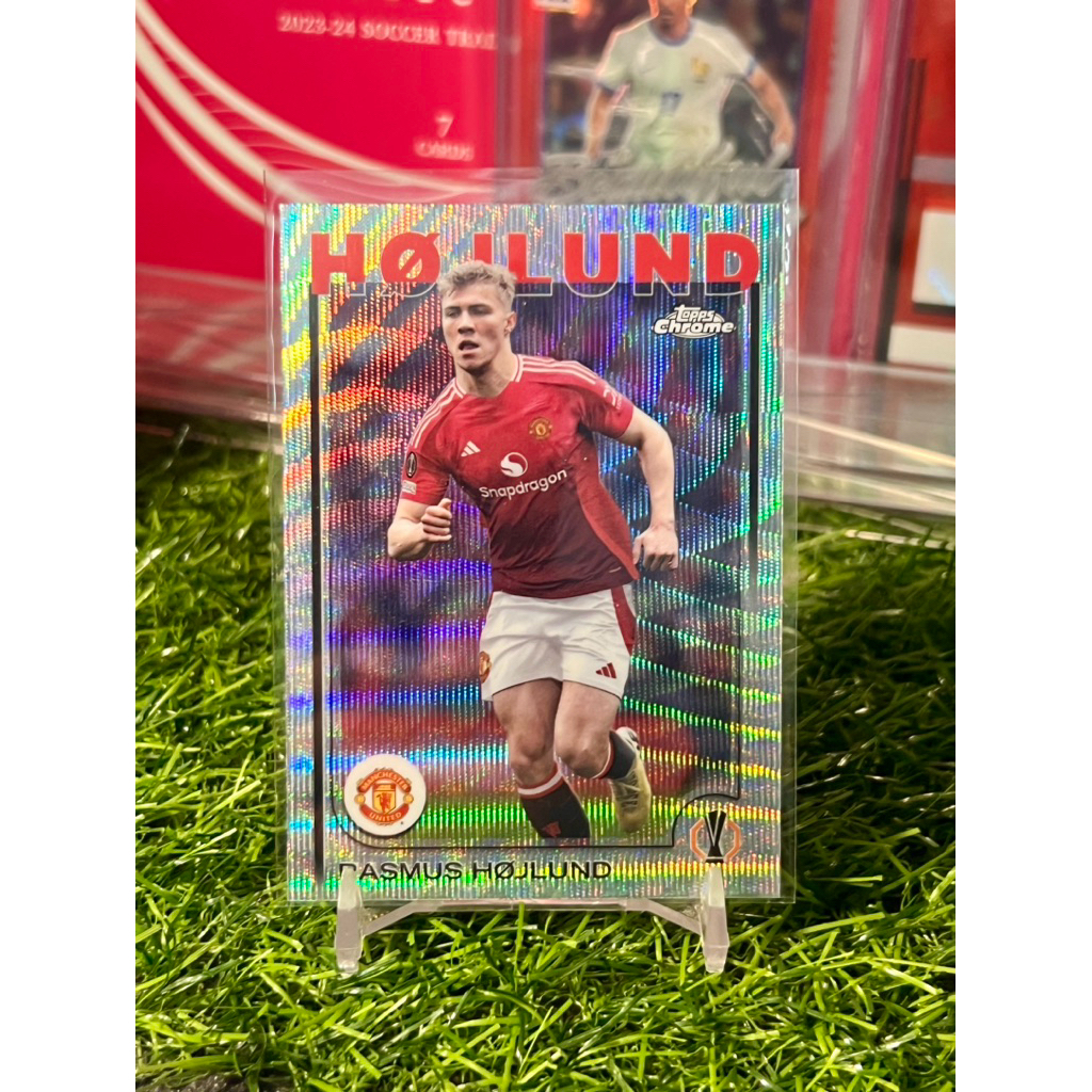 Rasmus Hojlund Wave Topps Chrome UCL 2024/25 การ์ดฟุตบอล