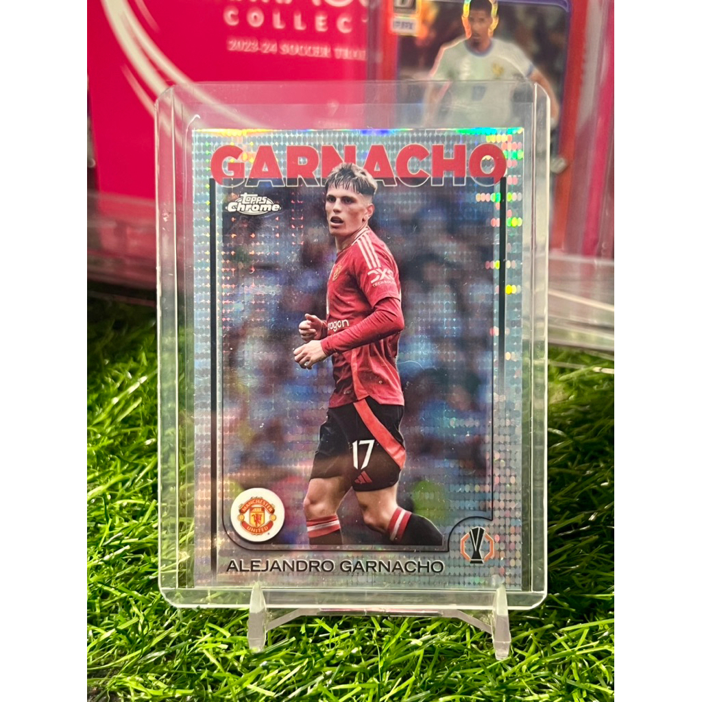 Garnacho Pulsar Topps Chrome UCL 2024/25 การ์ดฟุตบอล
