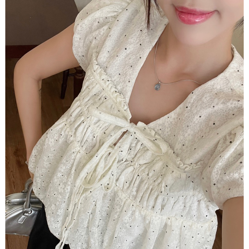 HOTTREND PORC PATTERN BABYDOLL SHIRT (พร้อมสต็อก)