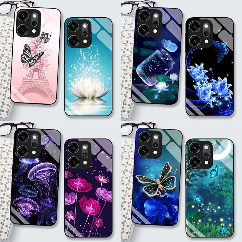 เคส OPPO Reno 14 / Reno 14 Pro / Reno 14F – หลังกระจกนิรภัยเงา คุณภาพสูงล่าสุด