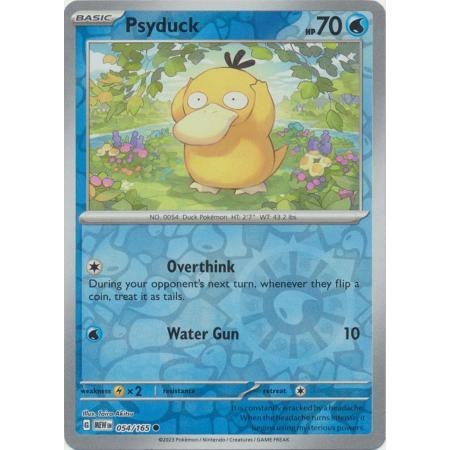 การ์ด [ Pokemon TCG ] Psyduck - 054/165 - Common Reverse Holo -M-NM