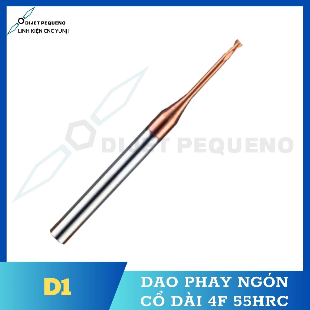 (D1-D4) ดอกกัดปลายคอยาว 4F 55HRC