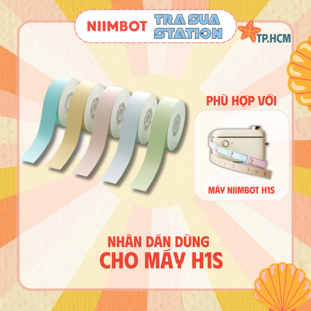 กระดาษฉลากต่อเนื่องสี NIIMBOT สําหรับเครื่องพิมพ์ฉลาก H1S (ต่อเนื่องฉลาก Niimbot)