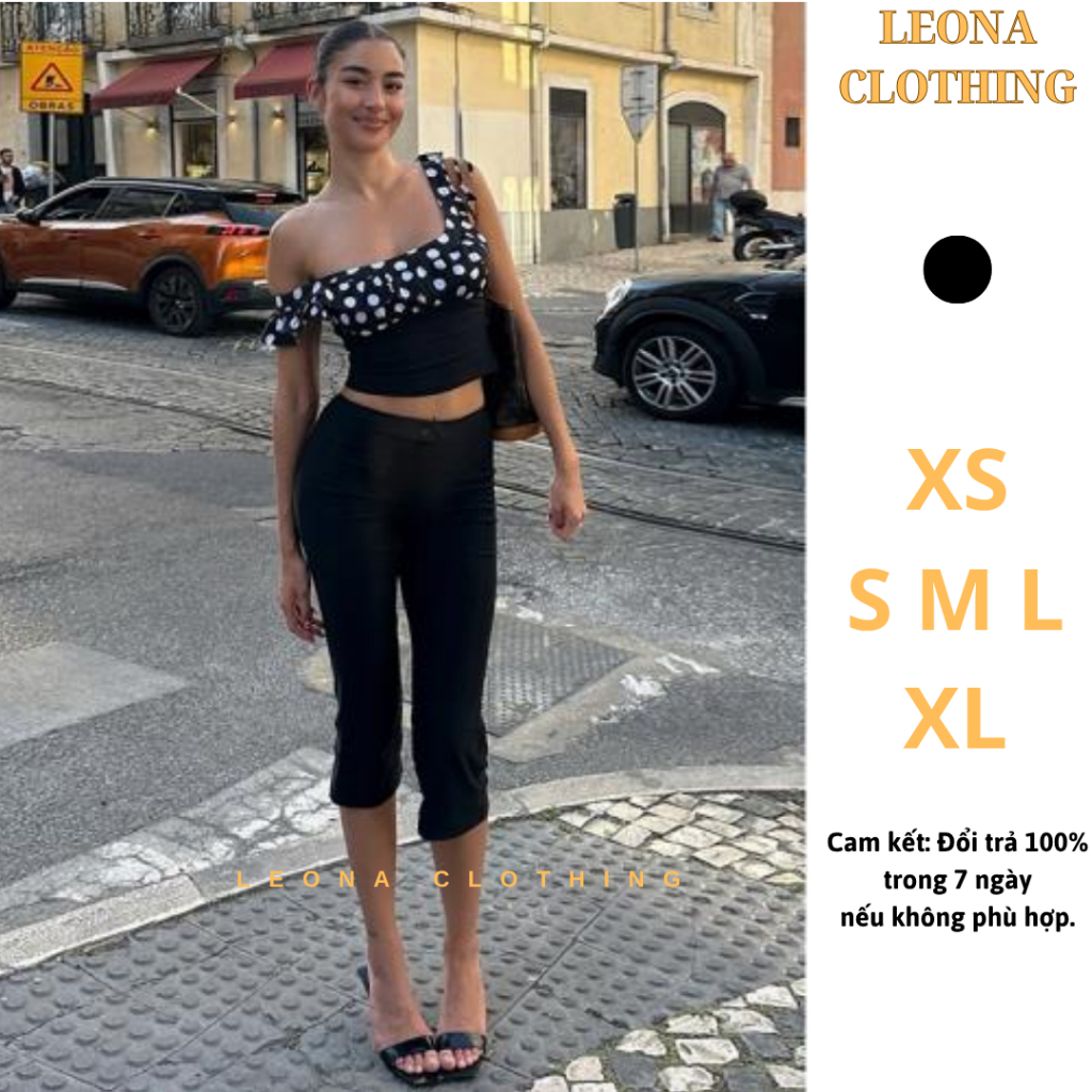 กางเกงเลกกิ้ง Capri สตรีอเมริกัน - Q10 - เสื้อผ้า Leona