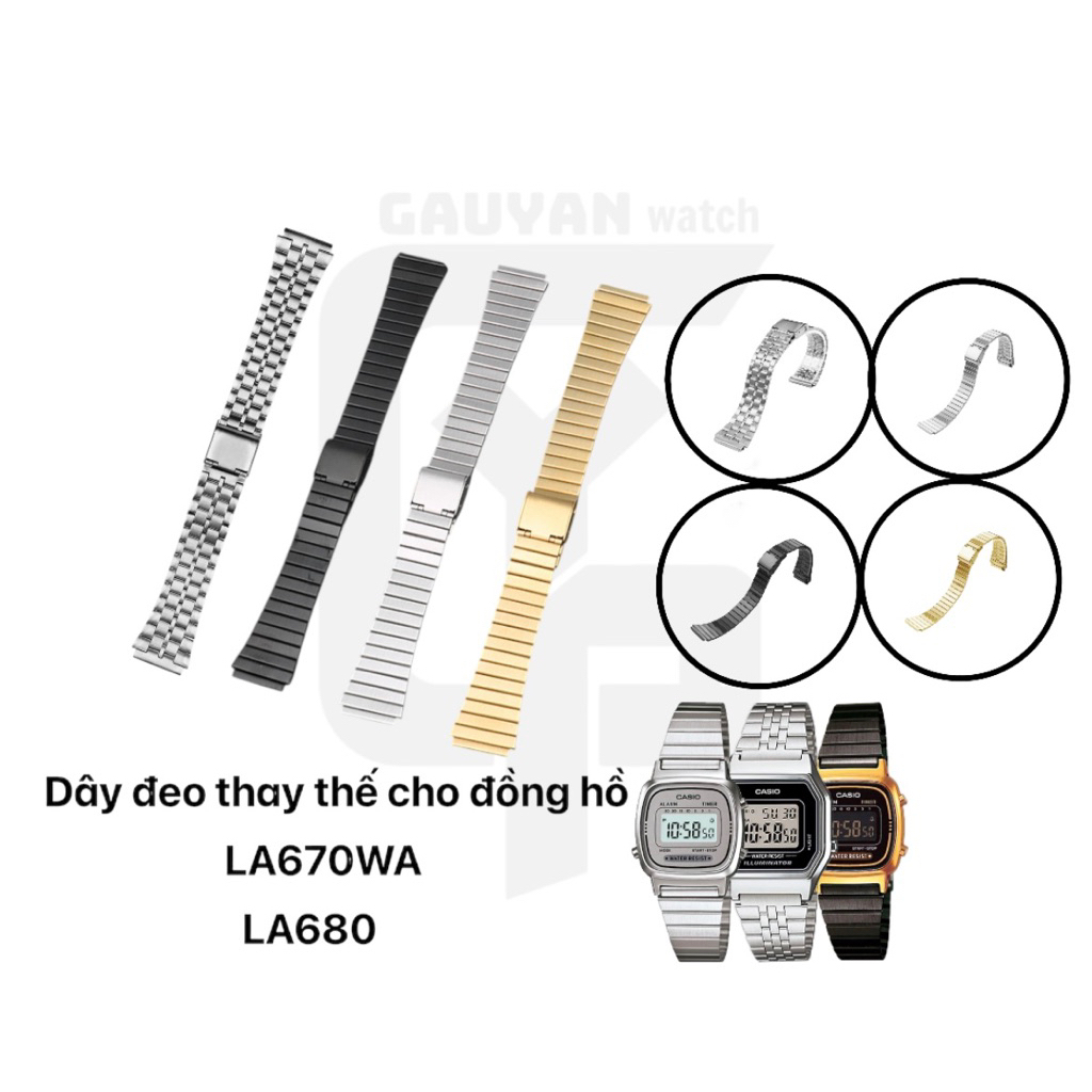 สายสแตนเลสทดแทนสําหรับนาฬิกา LA670 และ LA680