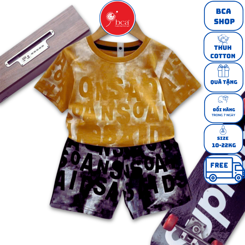 SZ10-24KG BABY T-SHIRT SET ROUND NECK SHORT SLEEVES OVER THE KNEE PANTS, 4-WAY STRETCH COTTON