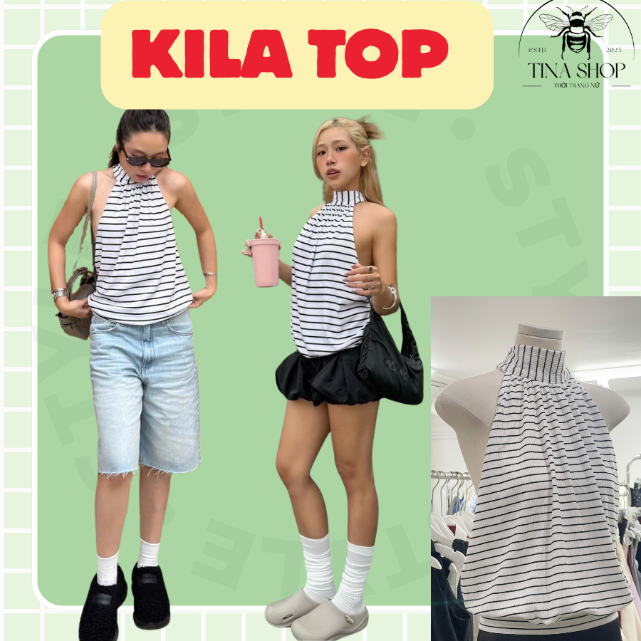 เปิดกลับ BIRDS ใน STRETCH MATERIAL - TINA SHOP - KILA TOP