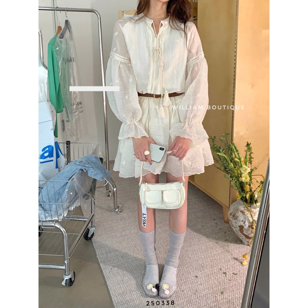 เดรสชีฟองเบบี้ดอลล์ครีม 8333 (250338)