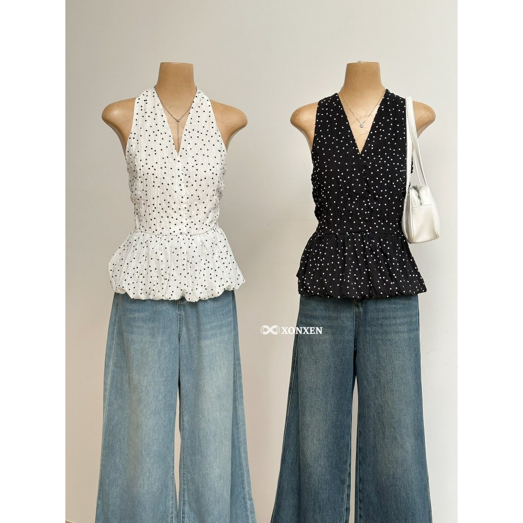XONXENSHOP PCT เสื้อคอเต่าลายจุด รหัส 1009
