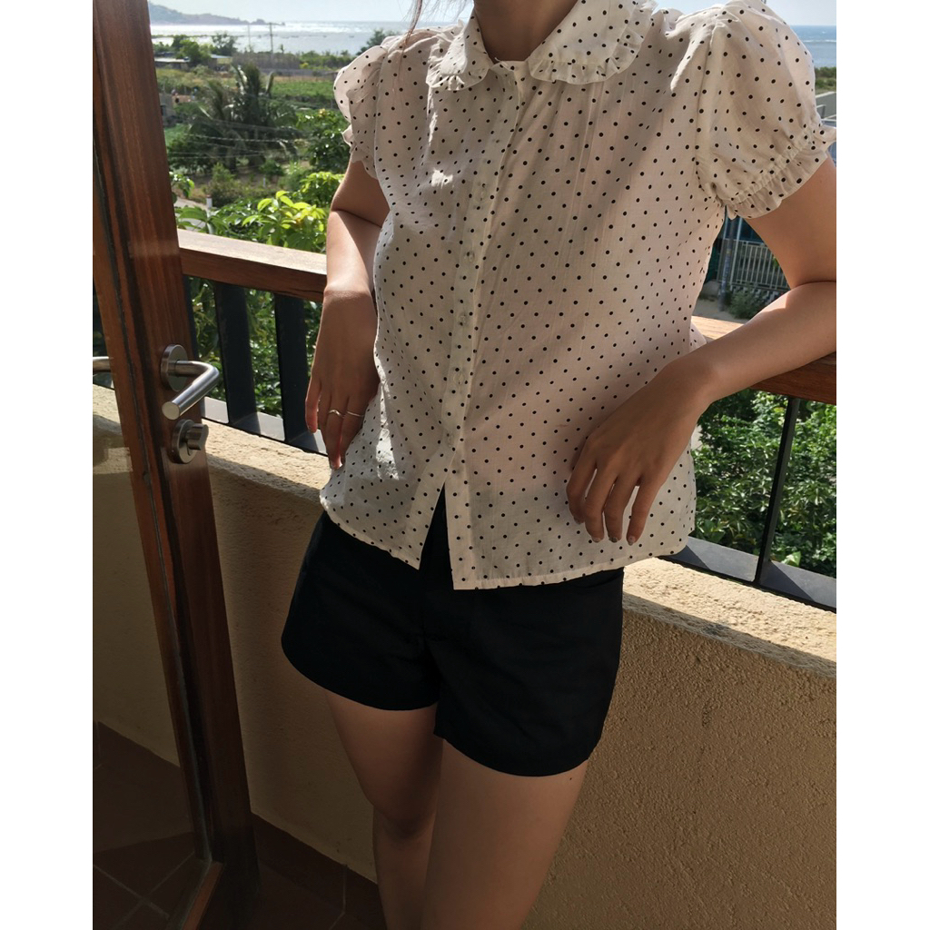 Ivy Shirt เสื้อเชิ้ตลายจุด - Aufra studio