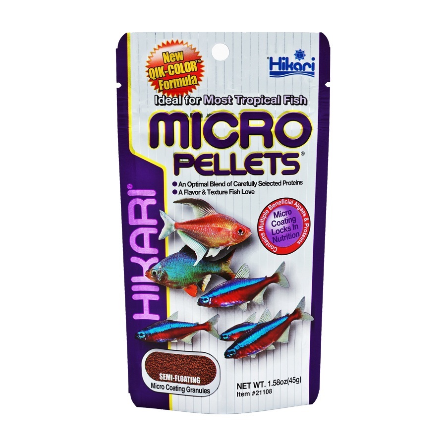 ปลาสมองของแท้สําหรับปลาเขตร้อน RAINBOW FISH BOTTOM - HIKARI SINKING WAFFERS - HIKARI MICRO PELLETS