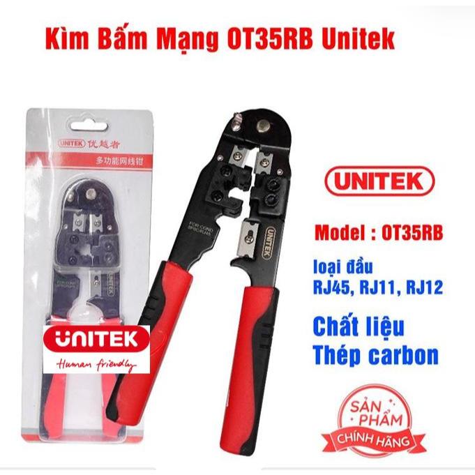 RJ45/RJ11 คีมย้ําเครือข่าย Ugreen 10952 NW168 UNITEK OT34RB OT35RB (เหล็กคาร์บอนพร้อมเครื่องตัด)