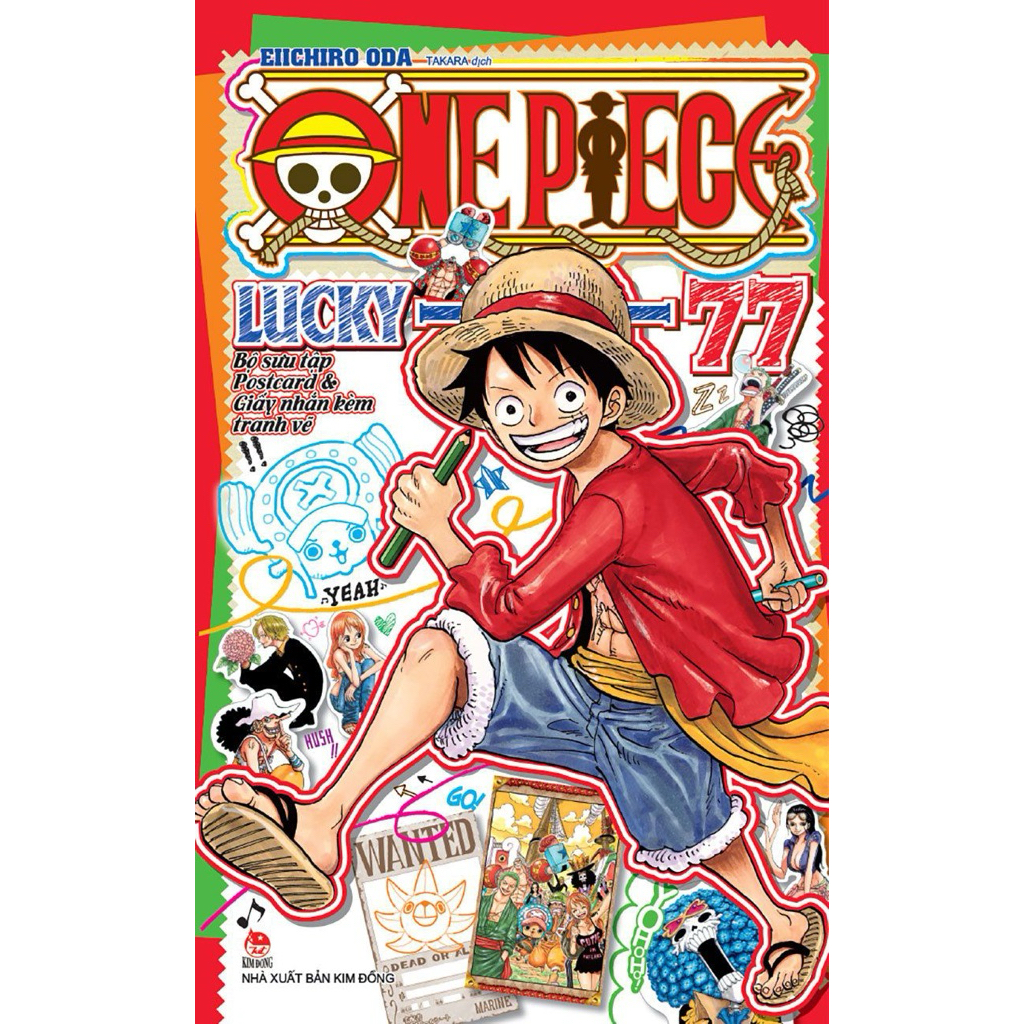 Comics - One Piece Lucky 77 - Postcard Collection & Notes พร้อมรูปภาพ!!