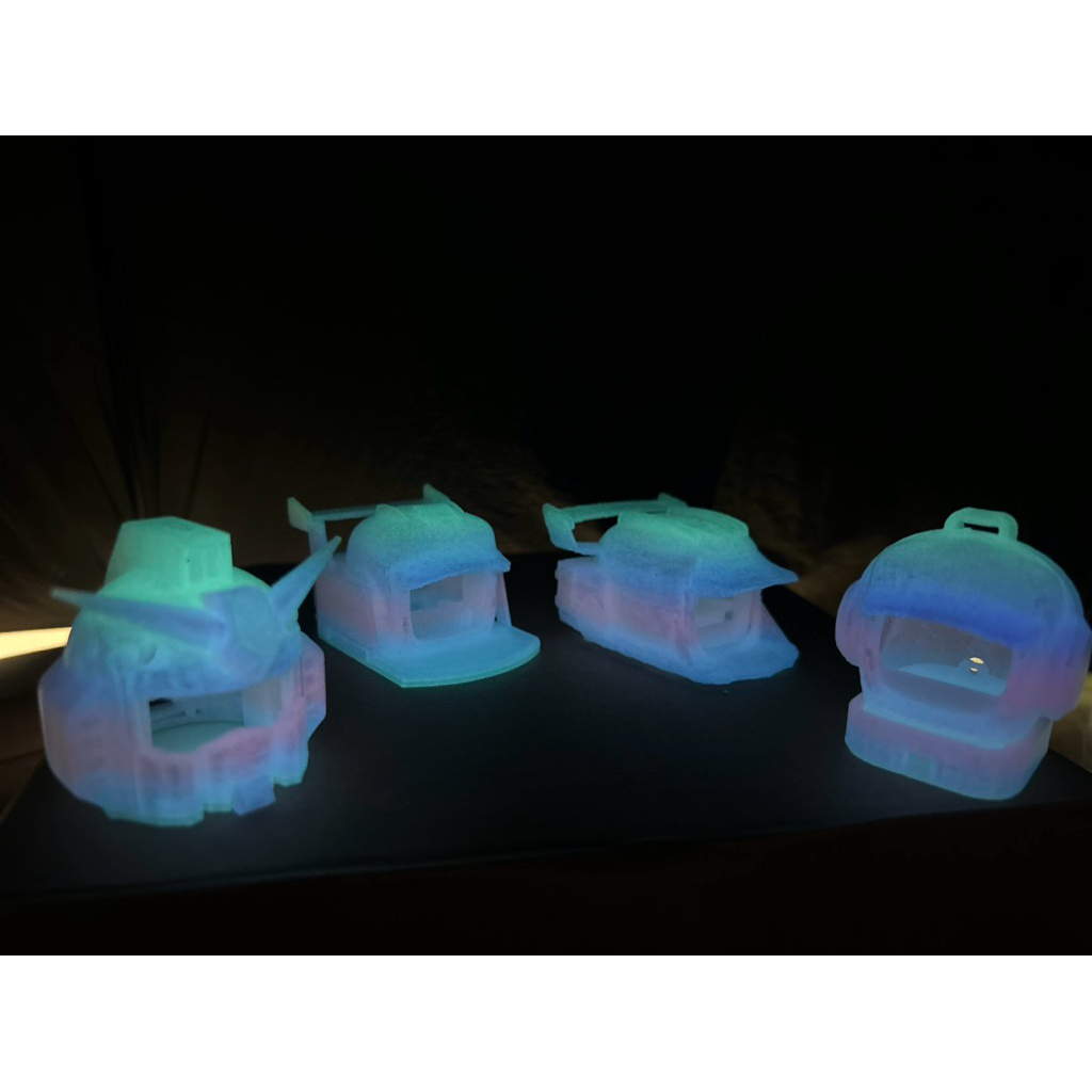 เคสเรืองแสง 3D สําหรับ Dasai Mochi & ESP32 – หัวกันดั้ม | หูฟังโมจิ | เสรีภาพ เดิน