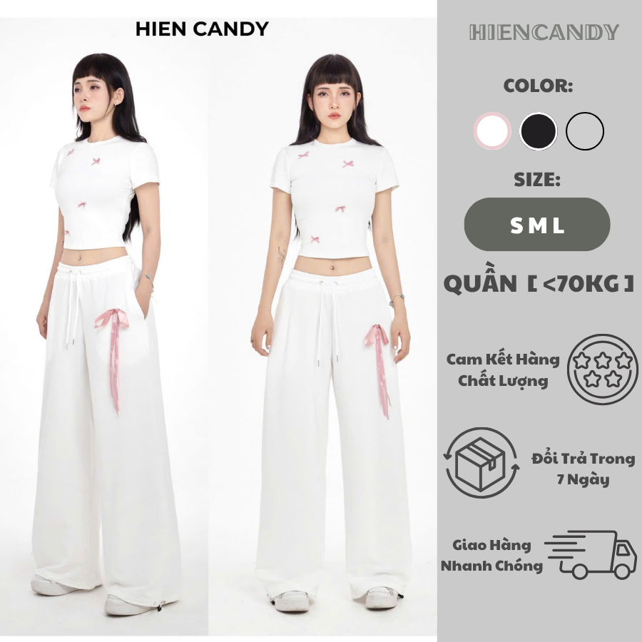 [Q04] LITTLE BOW PANTS - 3 สี - WITH DRAWBACK - หนังปลา - PERSONALITY - DYNAMIC