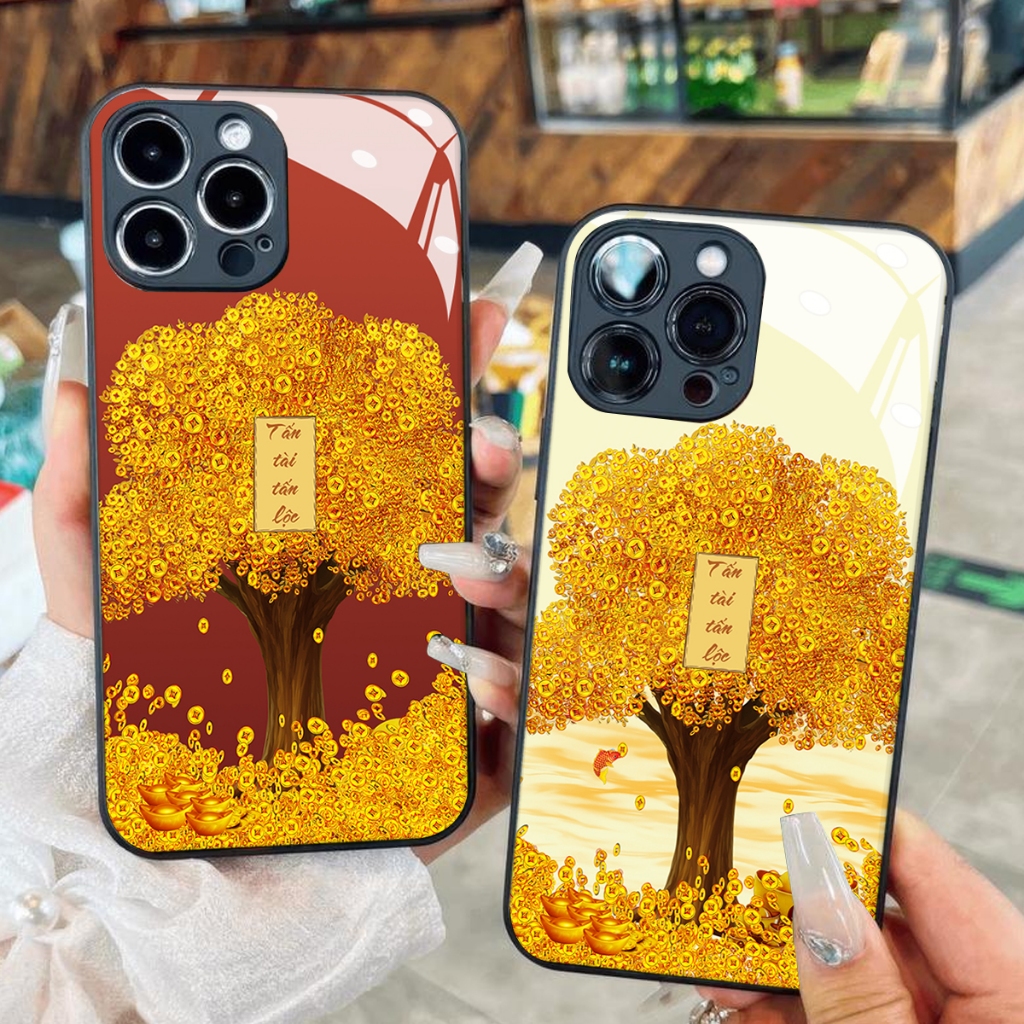 เคสกระจกสําหรับ iPhone Tan Tai Tan Loc, iPhone 16 15 14 13 12 11 X XS MAX 7 8 PLUS 6 5, ใช้ได้กับ iP
