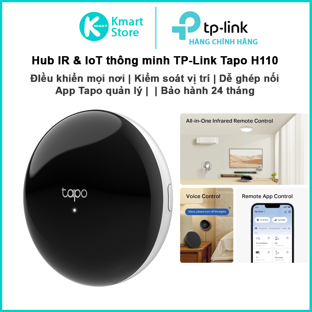TP-Link Tapo H110 Smart Hub | การจัดการ IR และ IoT | ควบคุมได้ทุกที่ | เชื่อมต่อง่าย | 2 ปี