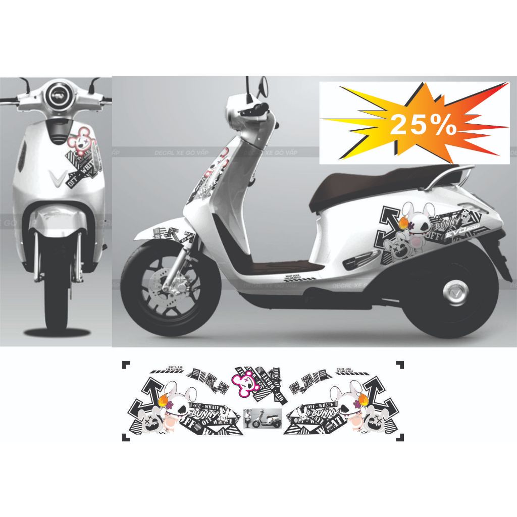 EVO 200 - EVO LITE NEO - EVO GRAND - EVO MAX -EVO LITE FUNNY BUNNY RABBIT STICKER รุ่นในรองเท้าหนังส
