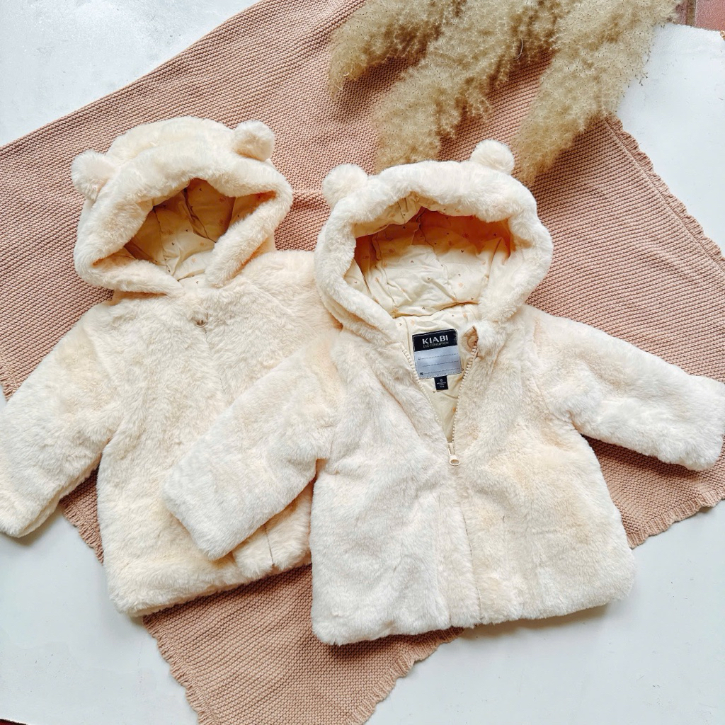 เสื้อโค้ทขนสัตว์ Kiabi สําหรับเด็ก 8กก. ถึง 14กก