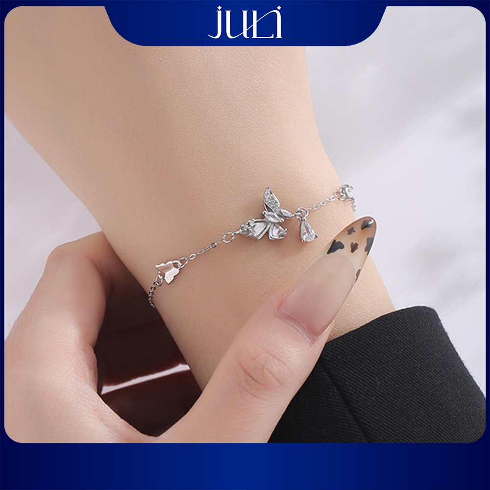 กําไลข้อมือลายเงินอิตาลีสําหรับผู้หญิง | สไตล์เกาหลี | ใส่มันบนผิวกระจ่างใส | ตลอดไป | LT1085 JULI