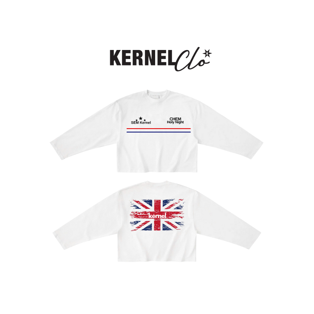 ENGLAND - LONG SLEEVE (LONG SLEEVE T-Shirt) - BOXY - สีขาว
