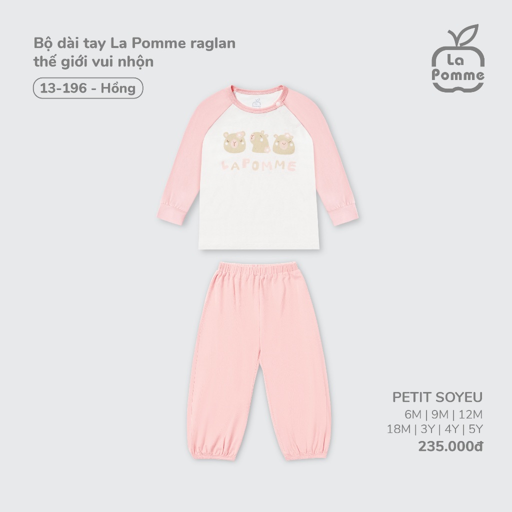 ชุดแขนยาว Fun world La Pomme ralan - เส้นด้าย Petit Soyeu Cool - Girls 6M - 5Y
