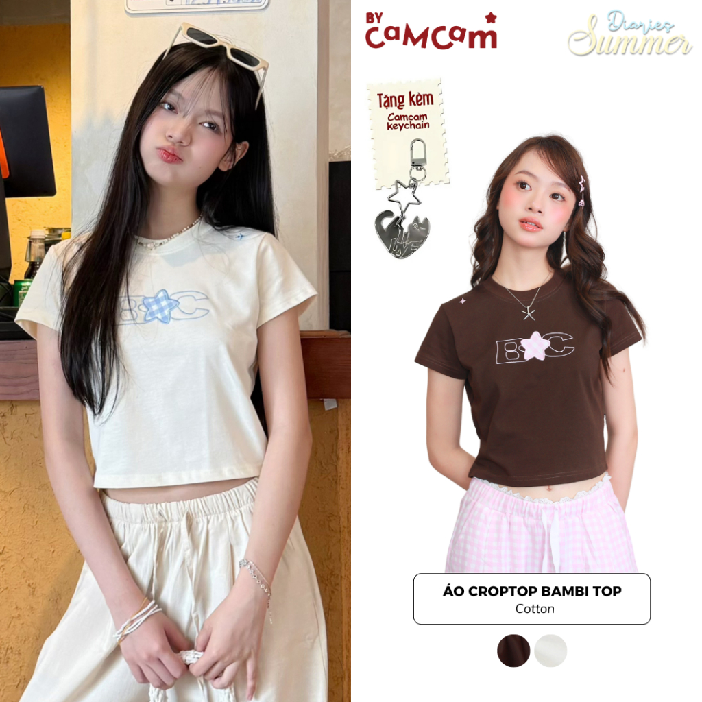 เสื้อเชิ้ตโครเชต์ Babytee Bycamcamหุ้มด้วยผ้าลายตารางหมากรุกยืด 2 ทาง - เสื้อแบมบี้ ABN044