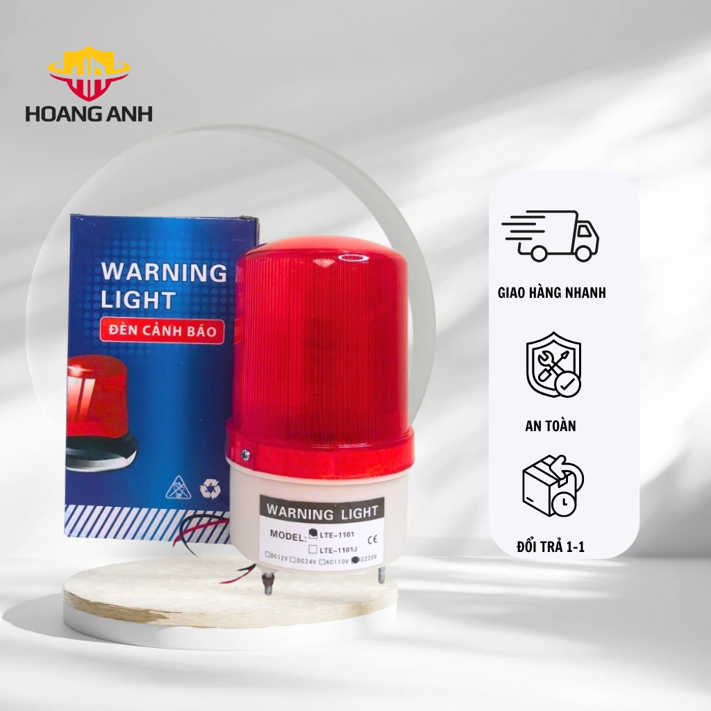 ไฟสัญญาณหมุนสถานที่ก่อสร้างหลายแรงดันไฟฟ้า (12V/24V/220V) พร้อม buzzer & ไม่มี buzzer