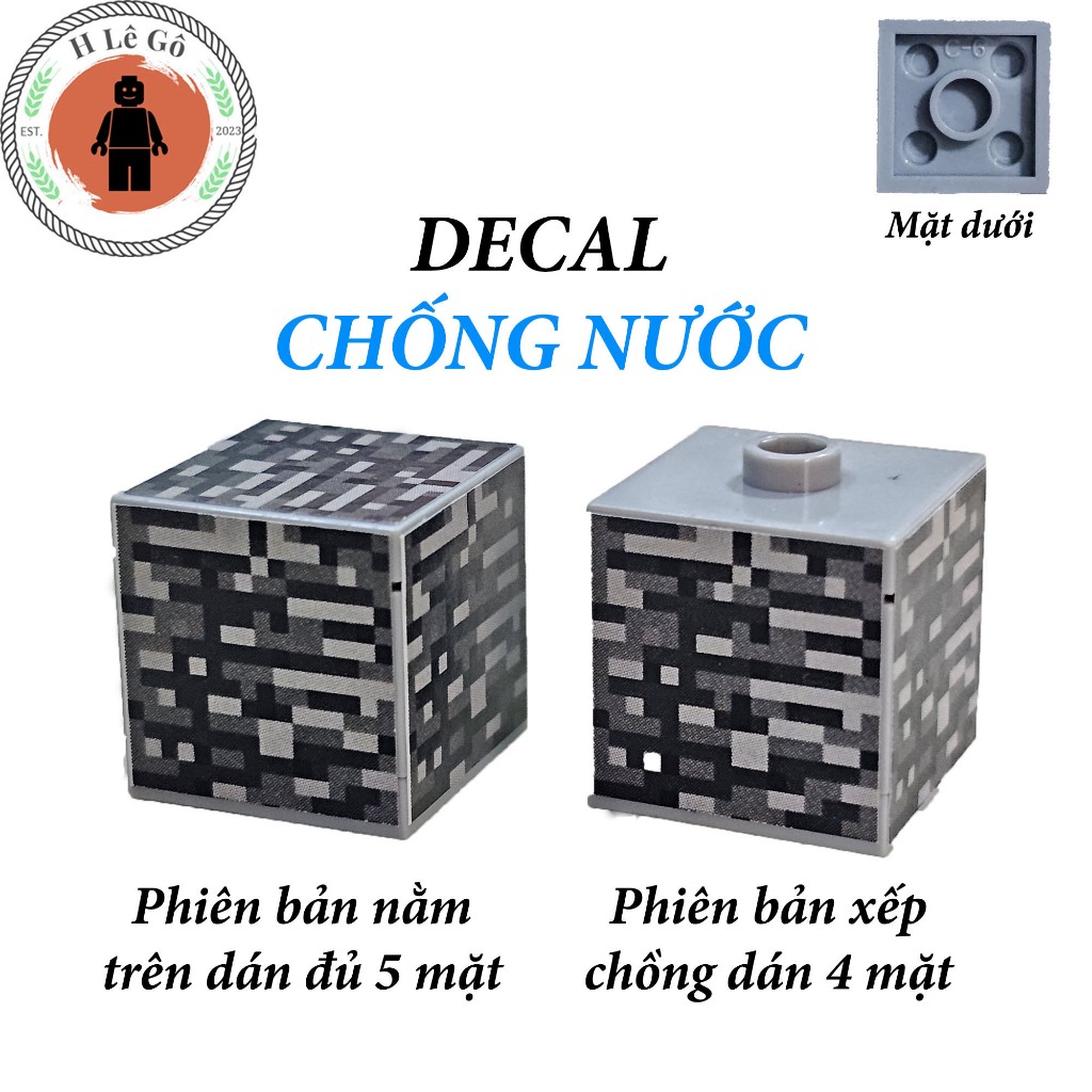 ใหม่ MOC Bedrock พื้นหลังบล็อกหินรูปลอกกันน้ํา