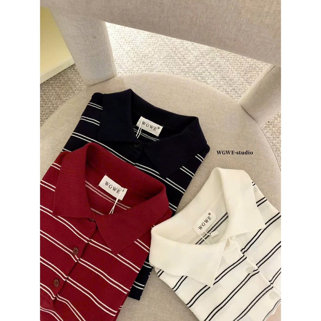 เสื้อไหมพรมคอเต่าลายขวาง 5475 XonXen 299PCT