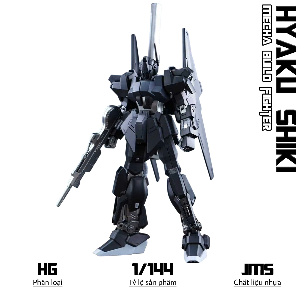 HG Hyaku Shiki Custom Black Model, 1/144 mecha, ของเล่นประกอบพลาสติก