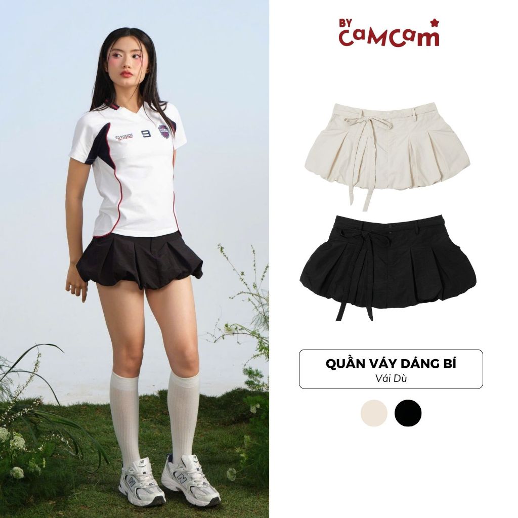 ผู้หญิงสควอชกระโปรงสั้นกางเกง Bycamcam Super Puffy ร่มขนาดเล็กรูปแบบ Hack รูปร่างสําหรับผู้หญิง CQL010