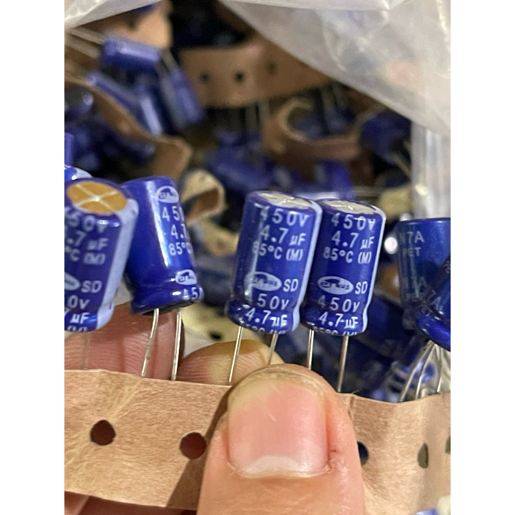 Combo 10 ตัวเก็บประจุ SAMWA 450v 4.7uf Good Quality Company