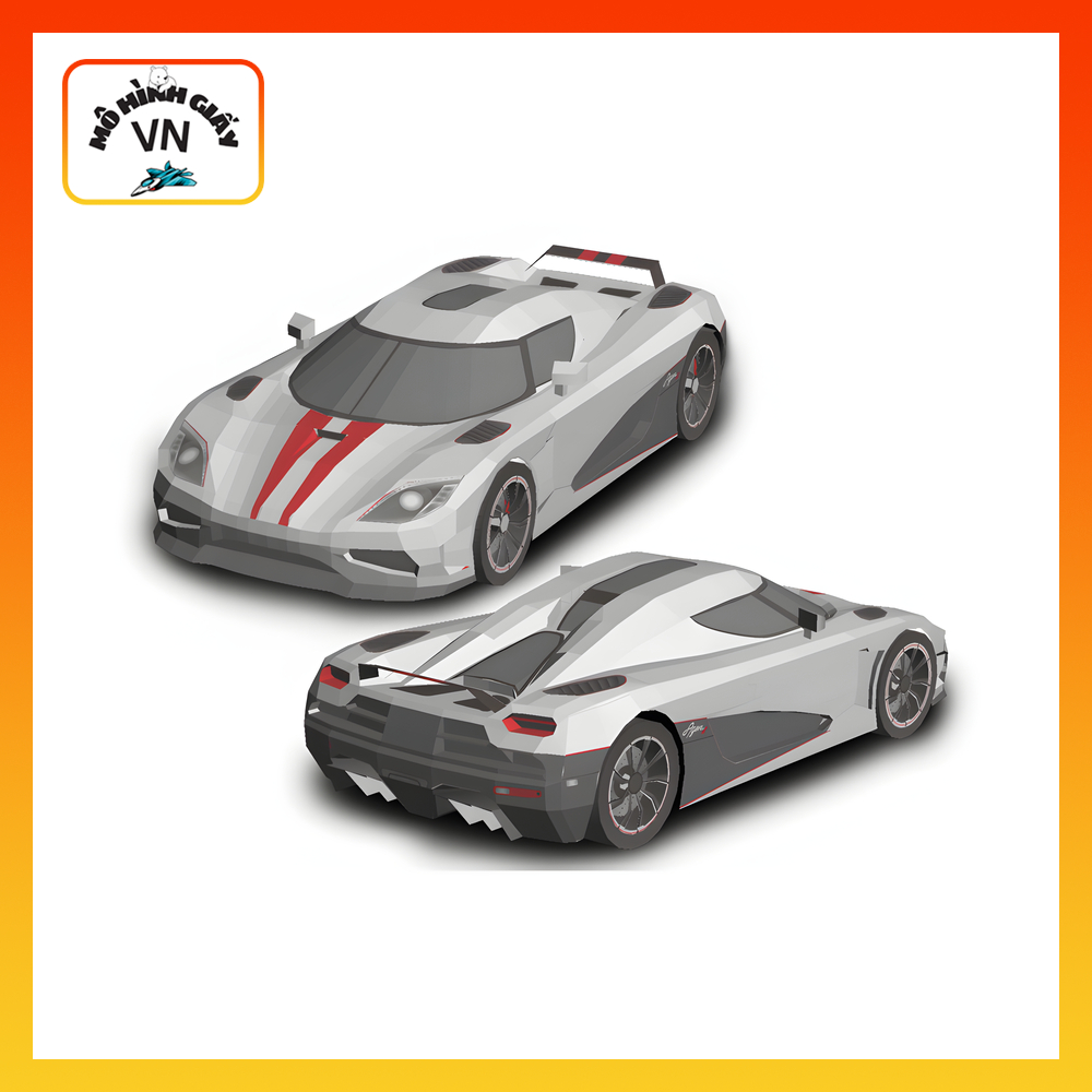 Koenigsegg Agera-R Supercar Assembly Paper รุ่น - MohinhgiayVN