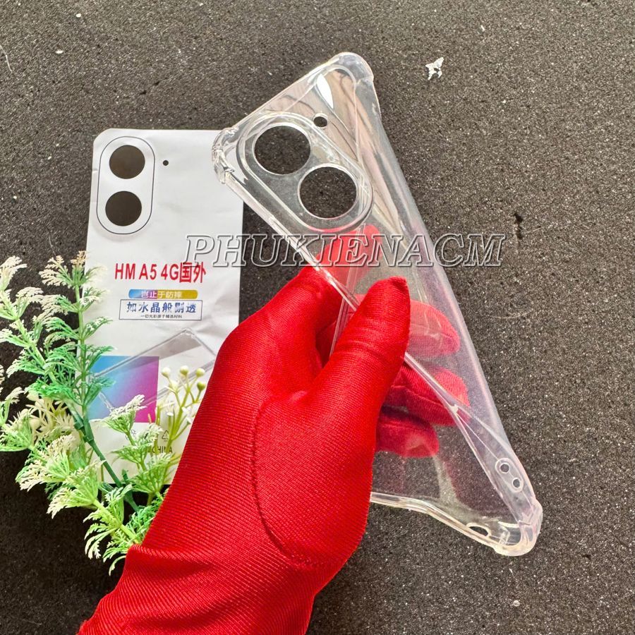 เคส REDMI A5 4G โปร่งใสแบบยืดหยุ่นพร้อมด้านข้างกันกระแทกและกันกระแทก 4 ด้าน