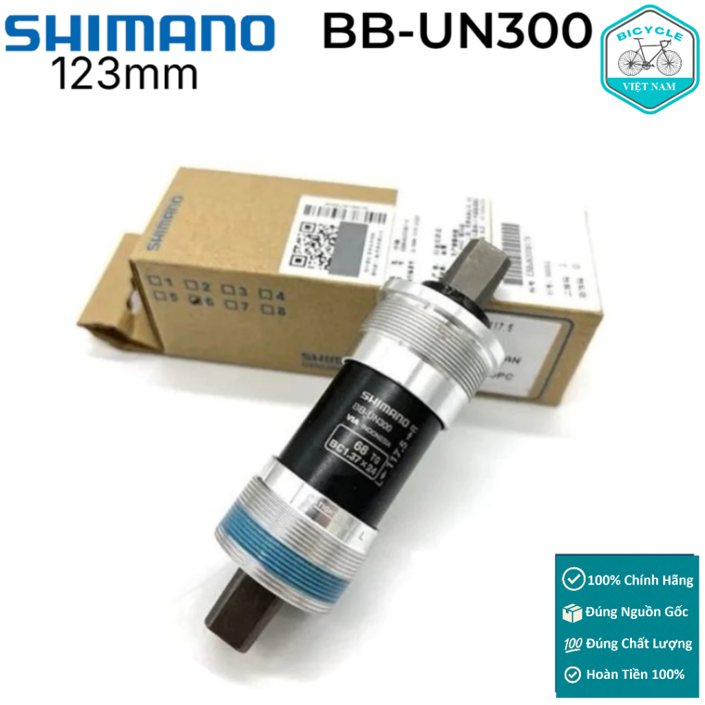 แกนกลางจักรยาน SHIMANO BB UN300 – แกนสี่เหลี่ยม 123 มม. – ของแท้